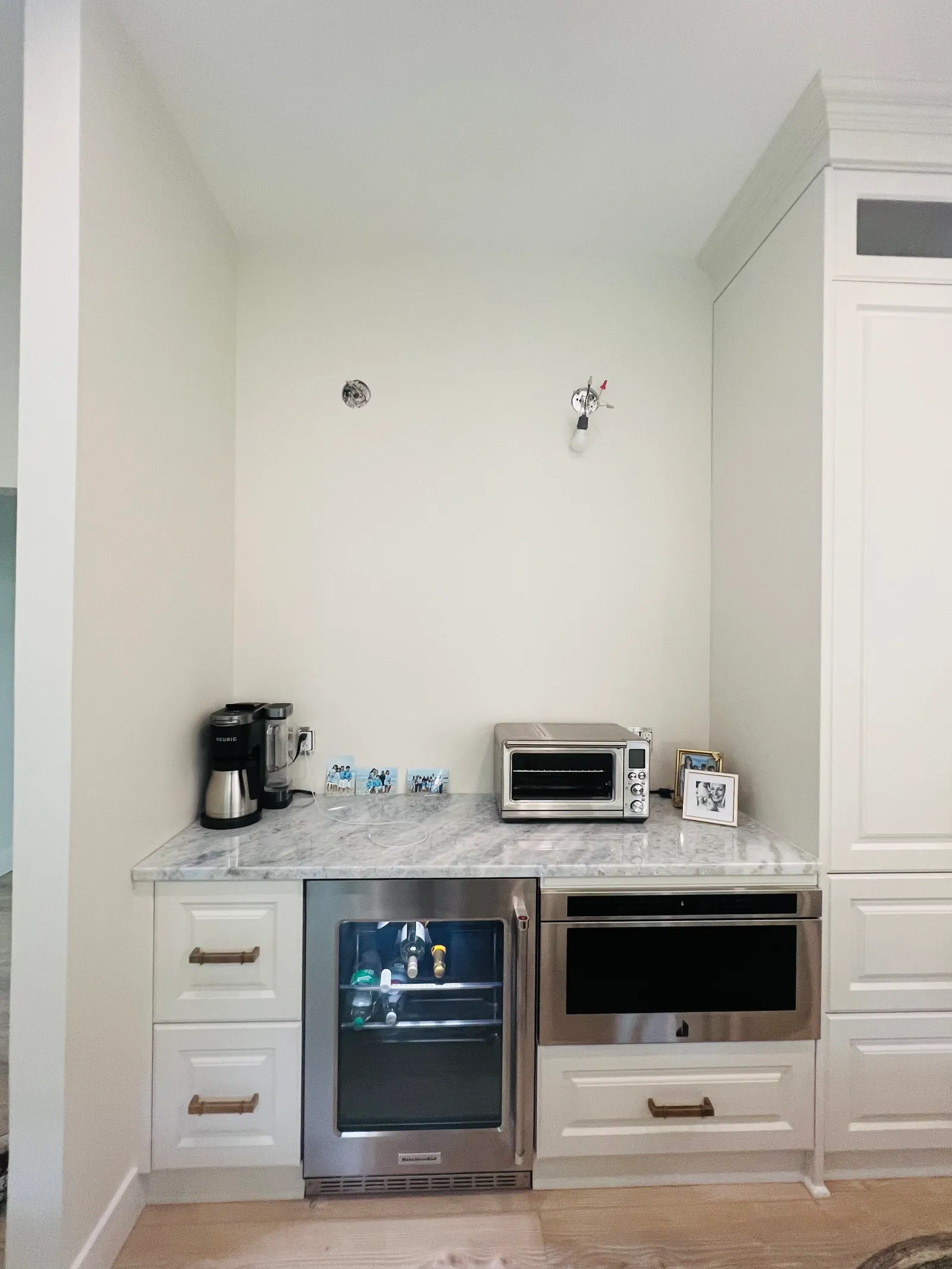 Dry Bar & Floating Shelf — before