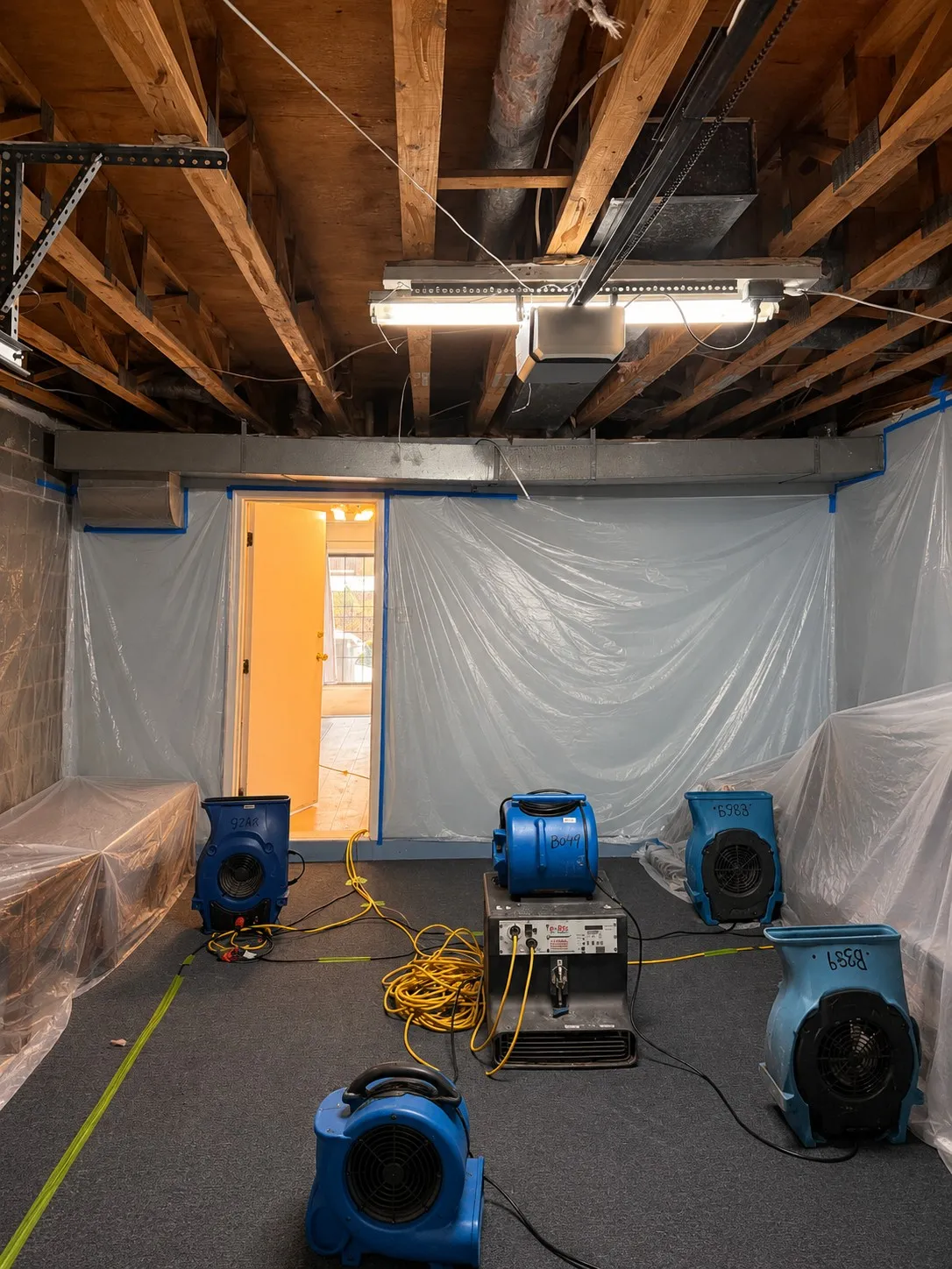 Garage Water Damage — before