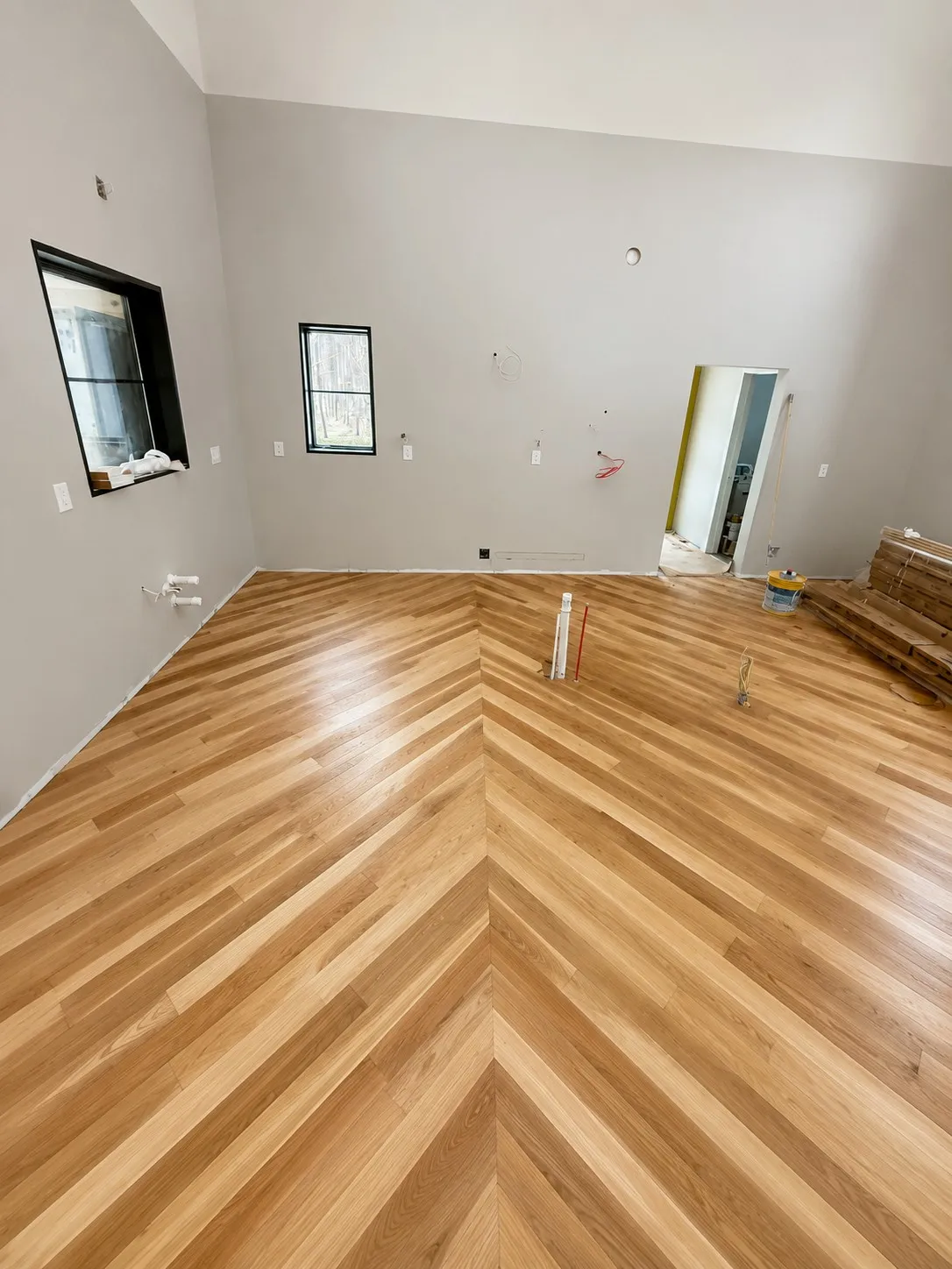 Custom Herringbone Hardwood