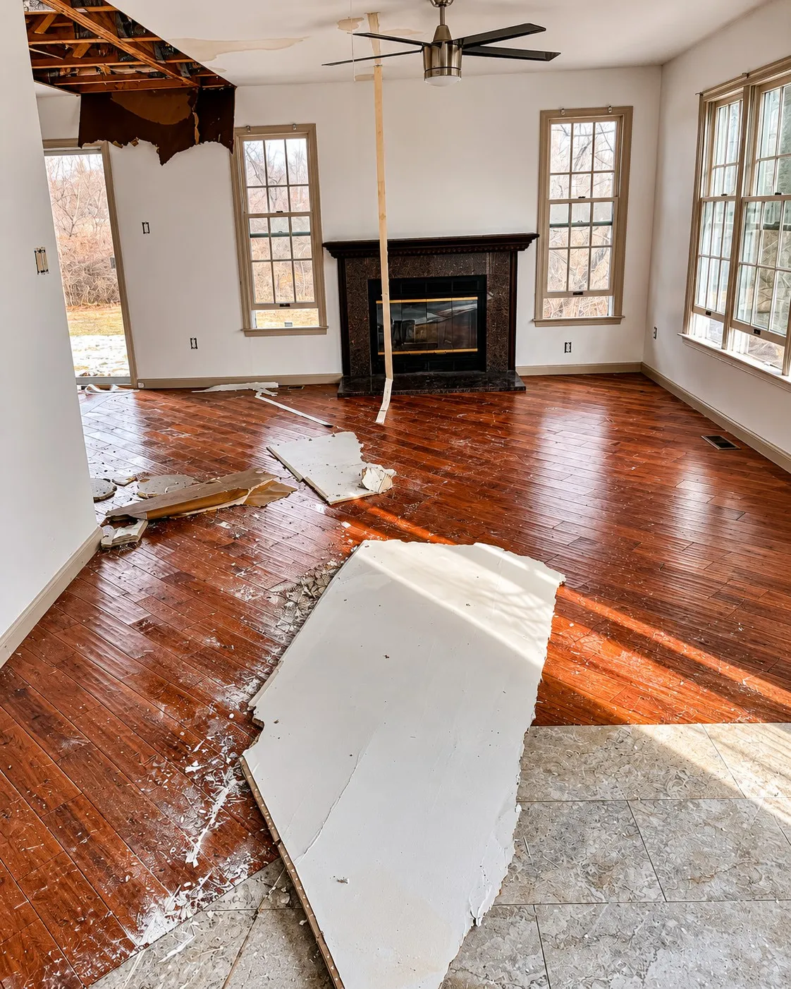 Interior Flood Response — before
