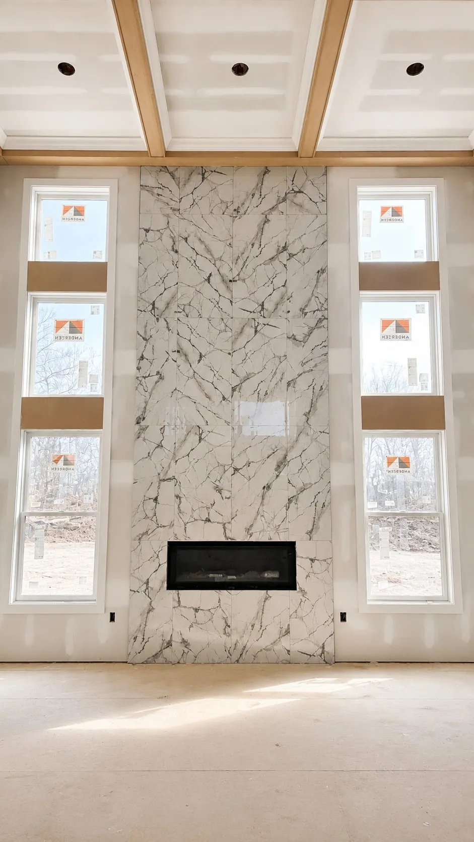 Marble Fireplace Wall